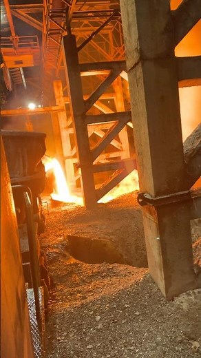 🔥 Liquid Slag Dumping Process in Steel Plant 🔥