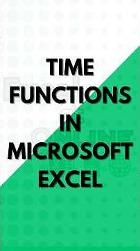 How to have time automatically update in #microsoftexcel