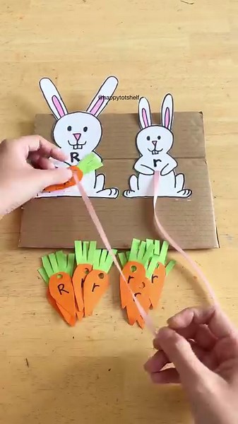 1M views · 2.3K reactions | Adorable rabbit activity for little ones to master the letter R! Sort the uppercase and lowercase letter R and threading carrots through the matching rabbits. 凌 Find more letter activities here: https://happytotshelf.com/teaching-alphabet-to-preschoolers/ | Happy Tot Shelf - Raising Happy Learners | Facebook