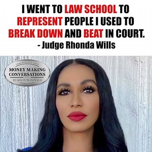 Dreams are possible! ✨ From a small Texas town, Judge Rhonda Wills is now the Owner of Wills Law Firm, PLLC and Star of Relative Justice. Hear why she believes that just because you CAN do something, doesn't mean you SHOULD! Check out her full Money Making Conversations Podcast interview 👉🏿 moneymakingconversations.com/podcast • • • • • #LeadWithYourGifts #JudgeRhondaWills #RelativeJustice #ThatsMyRuling #DreamsDoComeTrue #Represent | Rushion McDonald