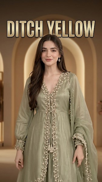 Mehndi event dress design | open Sharara dress #fashion #ethnicwear #festivewear #clothing