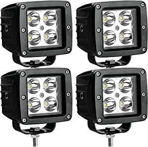 LEDKINGDOMUS LED Light Bar 4 Pack 20W 4inches Spot Cube LED Work Light Pod Off Road Light Led Fog Light Truck Light Driving Light Boat Light Compatible for Pickup, Truck, Jeep, SUV, ATV, UTV
