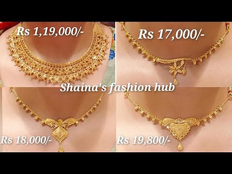 Latest Gold Necklace Design with weight and price