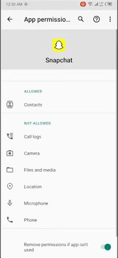allow camera access snapchat