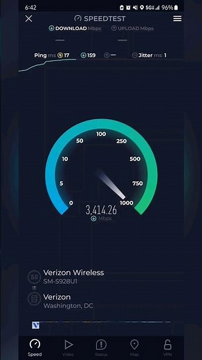 INSANE Verizon 5G Ultra Wideband Speeds! 😱 #speedtest #verizon #5G