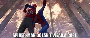 Spider-Man doesn't wear a cape.