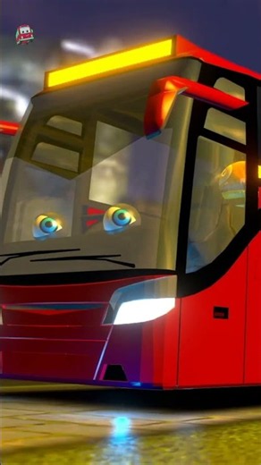 Wheels on the Bus Fun Animation Song #nurseryrhymes #bussong #shorts