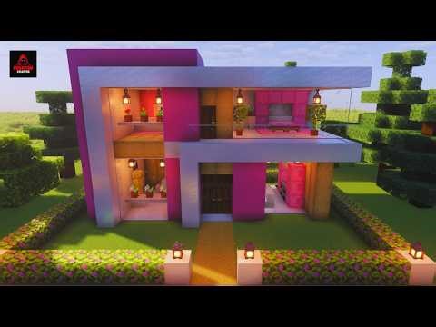 Minecraft: Pink Modern House Tutorial