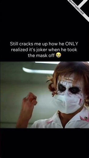 Still funny how he only realized it's Joker when he takes the mask off - Dark Knight Meme
