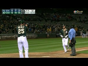 SEA@OAK: Plouffe hammers three-run home run to left
