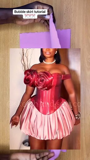 28 reactions · 17 shares | Here’s a tutorial on how to cut a bubble skirt ✂️✂️✂️ Hope it was helpful??! #sewist #tailoring #patternmaker #sewingtips #patternmaking #fashiondesign #sewing #fashiontutorial #sew #fashiondesigning #bubbleskirt #bubbleskirttutorial | Sketchand Sewco | Facebook