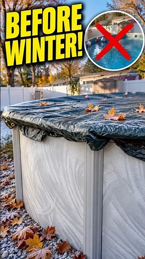 How to Cover an Above-Ground Pool for Winter #Shorts