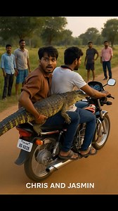 Alligator on motorcycle | Chris And Jasmin