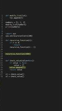 Python Bugs in 60s - Avoid Pitfalls #shorts