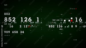 Data and number values passing through cyberspace. All clips are available in multiple color options. All clips loop seamlessly.