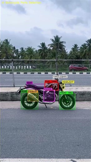 AI Detects Every Motorcycle Part in Real-Time 🤯🏍️ | Next-Level Vision #Shorts #shorts