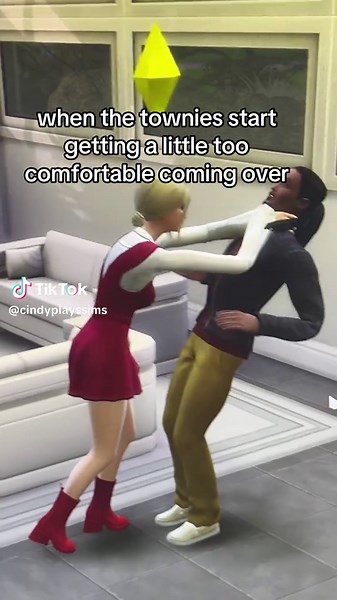 Sims 4 Townies Getting Comfortable: A Humorous Take