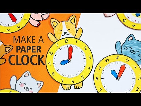 How to make a paper clock | Clock model | School Project of clock making | Easy paper craft