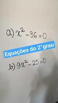 How to solve incomplete quadratic equations? #basicmathematics #enem #equations