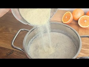 Creamy semolina pudding I With cinnamon and sugar