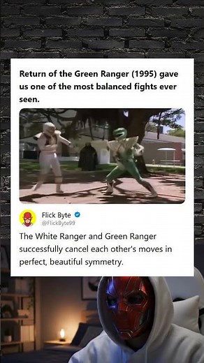 Return of the Green Ranger 1995 Balanced Duel White Ranger vs Green Ranger Symmetry