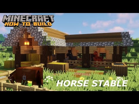 Minecraft: How to Build a Horse Stable | Small & Rustic Horse Stable