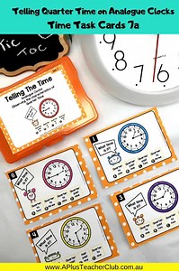 🎉Just added ANOTHER set of time task cards lovely teacher friends. This set included 24 analogue clock times for quarter 2, quarter past and half past. This is set 7 in our time range. They're perfect for independent math rotations and revision. They also fit in our #spotlightaustralia storage cases too. Hope this helps you out... leave us a comment to let us know what you need.... For Christmas! Link in comments.... 👈😍👉These and Tons More for just $3.08 a month!!!!!👈😍👉 | A Teaching Resou