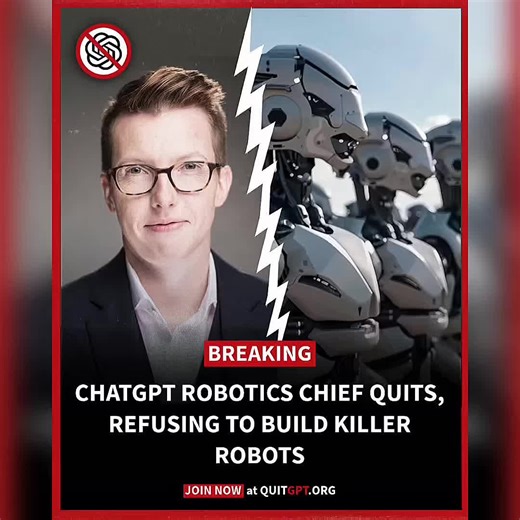 🎥: @quitgpt 💬 COMMENTARY UPDATE 📢 Public Update | Informational Purposes Only Another OpenAI employee — Caitlin Kalinowski, head of robotics — has reportedly left the company, citing concerns about enabling AI surveillance or lethal autonomous systems tied to defense partnerships. #PrivateCitizenHQ #OpenAI #AIEthics #TechAccountability #ArtificialIntelligence