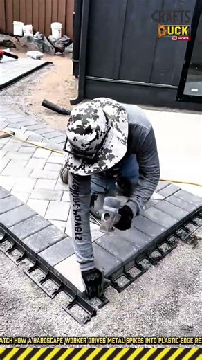 Daily Paver Installation Work Process for Securing Patio Edges #dailywork