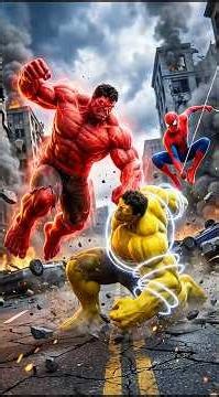 Red Hulk Vs Villain Yellow Hulk ☠️ | Spiderman Entry 🔥 #songlyrics
