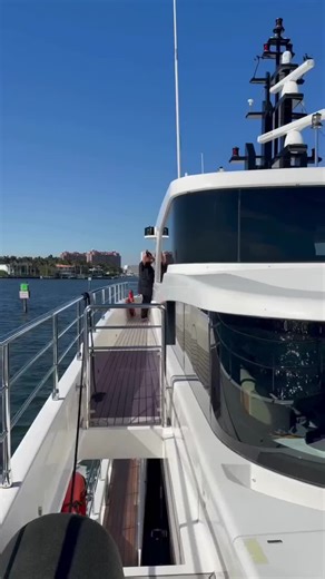 The amazing deck of one of our 100 feet yachts is where comfort meets luxury. Lounge, sip, and enjoy the ocean breeze. #miami #florida