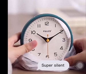 Silent Analog Alarm Clock Non Ticking, Heavy Sleepers, Snooze,6 Wake Up Sounds,Battery Operated and Light Functions, Easy Set