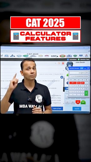 PW MBA Wallah | CAT | GMAT | OMETs on Instagram: "How to use Calculator for CAT 2025 ? 🤔🤨 #catpreparation #mbaprep #CAT2025"