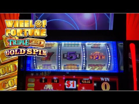 Wheel of Fortune Triple Gold Slot Machine GOLD SPIN!! $7/$10 Spins
