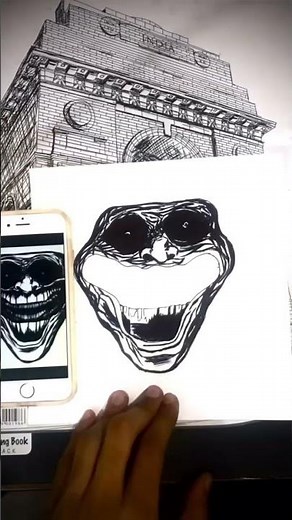 How to draw troll face (tutorial) #art #drawing #sketch