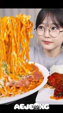 자메이카 통다리치킨 & 까르보불닭볶음면 먹방🍗🔥Chicken Drumstick & Buldak Noodles Mukbang ASMR