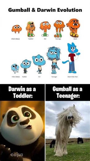 Gumball & Darwin Evolution #1minute