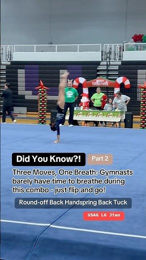 Round-off Back Handspring Back Tuck #gymnastics #gymnasticsfloor #gymnasticslife #didyouknow