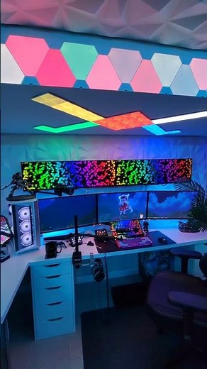 ❤️‍🔥I built a 6 MONITORS SETUP 🤯 #setup #pcgaming #pcsetup #pcgames #setuptour #desksetup