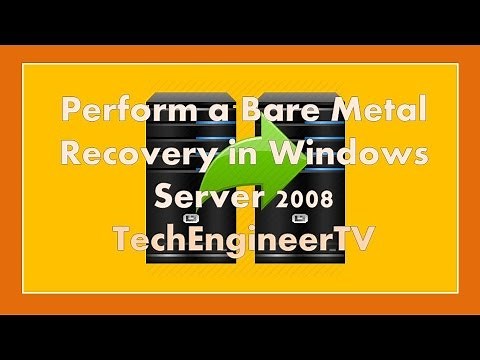 Perform a Bare Metal Recovery in Windows Server 2008