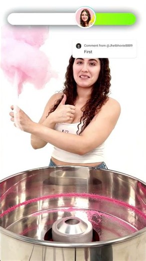Tallest cotton candy wins! 🍬 #challenge #fyp #shorts #funny #comedy