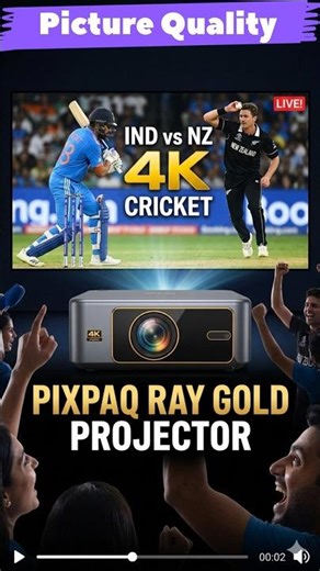 India vs NZ cricket picture Quality test on Pixpaq Ray Gold Projector #pixpaq #raygold #indvsnz