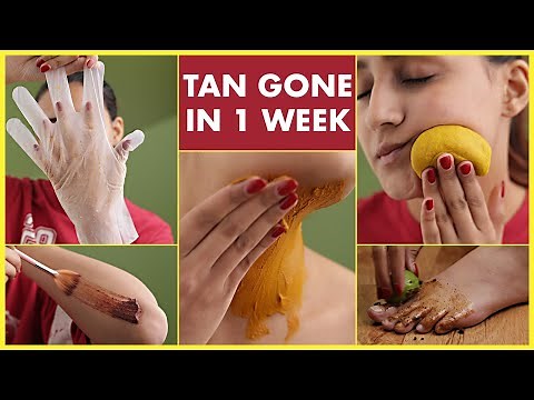 Natural Remedies To Remove Tan | 7 Days To Glow Naturally | Face, Hands, Neck & Body