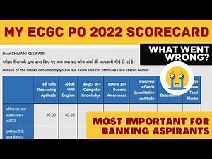 ECGC PO 2022 scorecard | My interview score | Shivani keswani