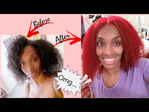 How To Dye Your Hair WITHOUT BLEACH | Dyed My NATURAL HAIR RED #dyinghair #naturalhairtutorial