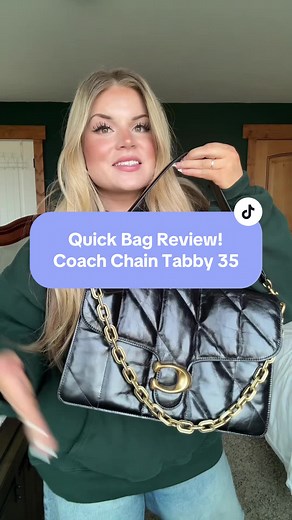 Review of Coach Chain Tabby 35 Bag in Quilted Leather