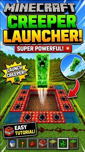 Minecraft Creeper Launcher 💥🧟 | TNT Trap Build #minecraft