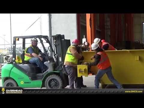 Installing a 25 ton capacity, double girder, overhead bridge crane