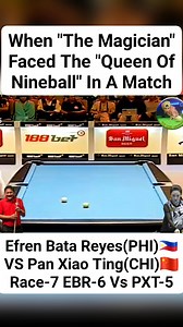 When "The Magician" Efren Bata Reyes Faced "The Queen Of Nineball" Pan Xiao Ting in A Match😍 #billiards #EfrenBataReyes #fblifestyle #billiardschallenge #jaybeesucal | Voz Anjo