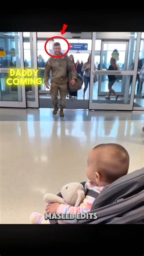 After So Long… Daddy Is Home! 🇺🇸❤️ #baby #emotional